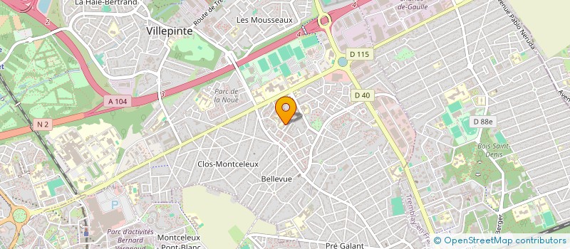 localisation de l'entreprise JIU JITSU BRESILIEN VILLEPINTE à VILLEPINTE