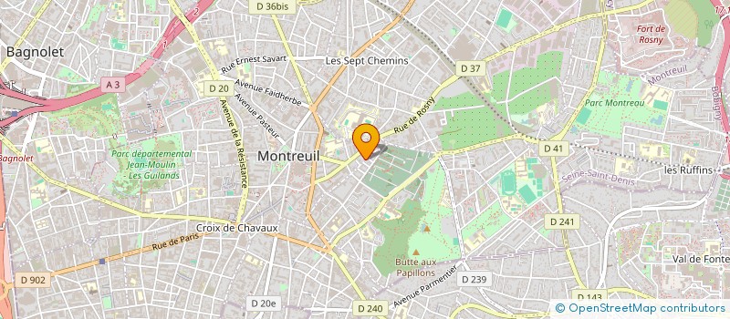 localisation de l'entreprise JIU JITSU CREW MONTREUIL  MONTREUIL