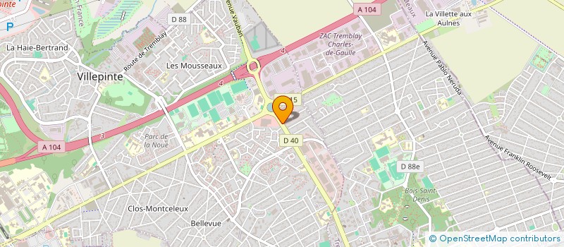 localisation de l'entreprise JJAC à VILLEPINTE