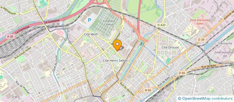 localisation de l'entreprise JJB  MULHOUSE