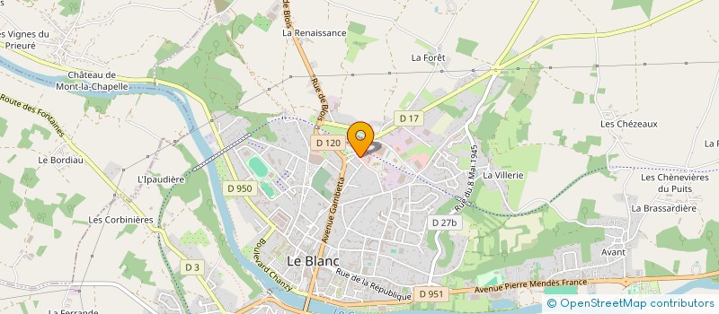 localisation de l'entreprise JJCO LE BLANC à LE BLANC