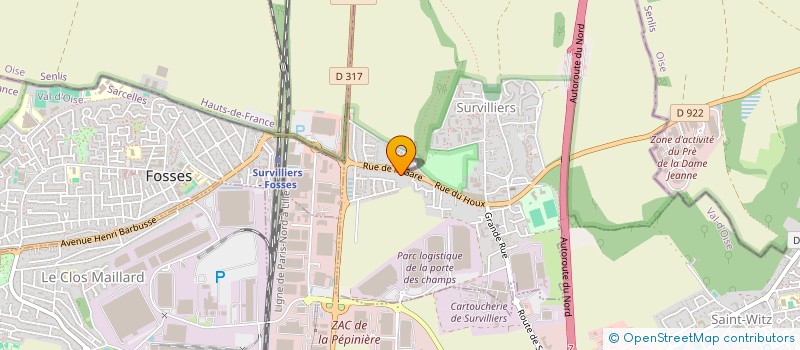 localisation de l'entreprise JJG  SURVILLIERS