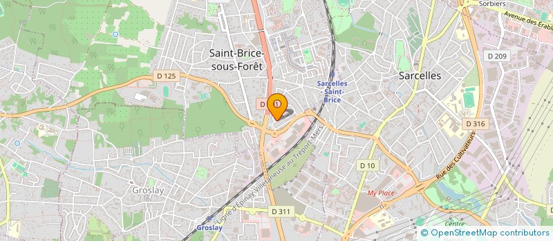 localisation de l'entreprise JJL IMMO à SAINT-BRICE-SOUS-FORET