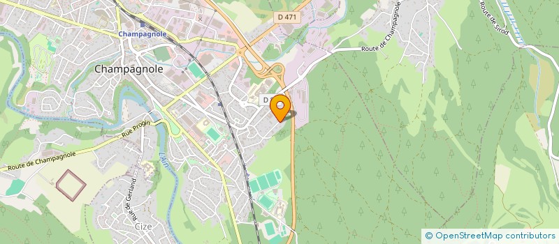 localisation de l'entreprise JJM INOPOLIS  CHAMPAGNOLE