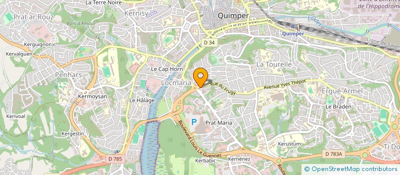 localisation de l'entreprise JJM INVEST à QUIMPER