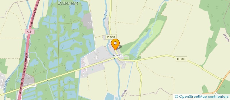 localisation de l'entreprise JJP à ARCEAU