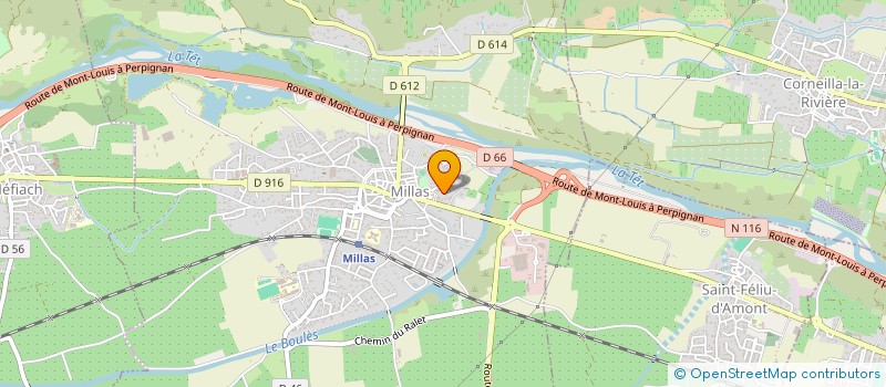 localisation de l'entreprise JJS.  MILLAS