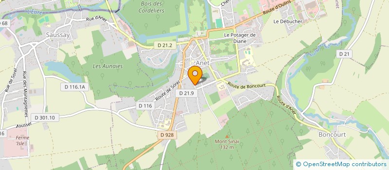 localisation de l'entreprise JK COUVERTURE à ANET