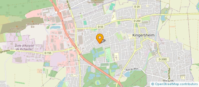 localisation de l'entreprise JK GESTION  KINGERSHEIM