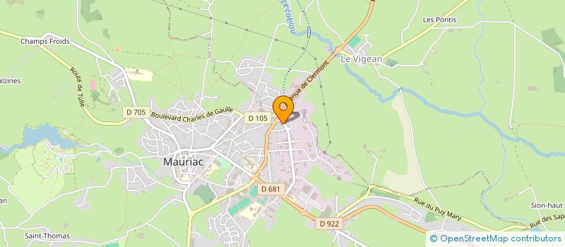 localisation de l'entreprise JK LOCAPPARTS à MAURIAC