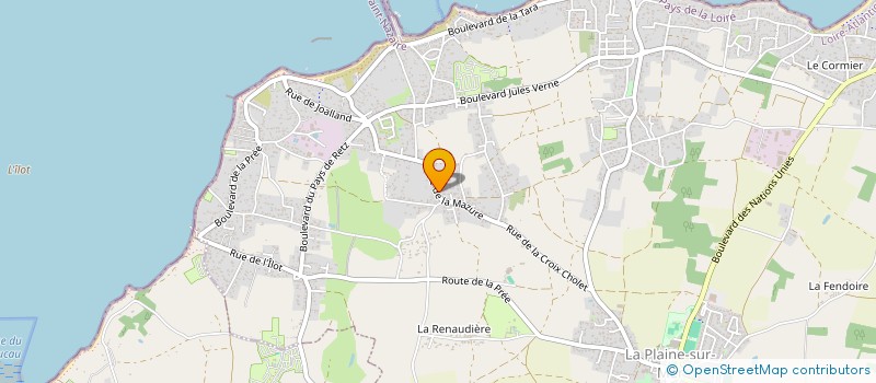 localisation de l'entreprise JK PROMOTION à LA PLAINE-SUR-MER