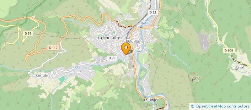 localisation de l'entreprise JK2LL à QUILLAN