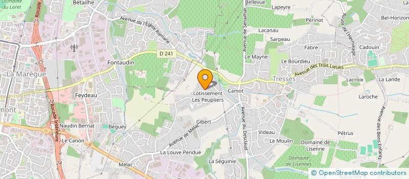 localisation de l'entreprise JKLH  TRESSES