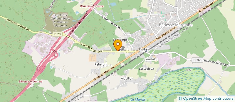 localisation de l'entreprise JL 1350  BENESSE-MAREMNE