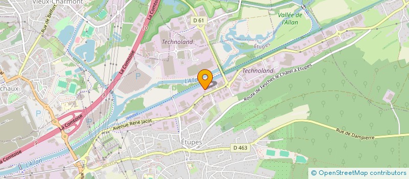 localisation de l'entreprise JL  ETUPES