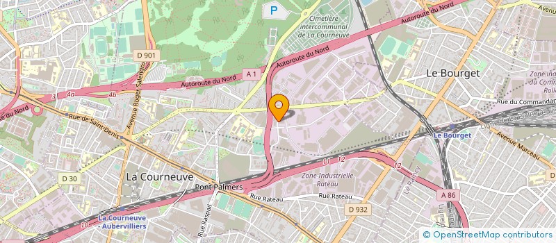 localisation de l'entreprise JL BATIMENT à LA COURNEUVE