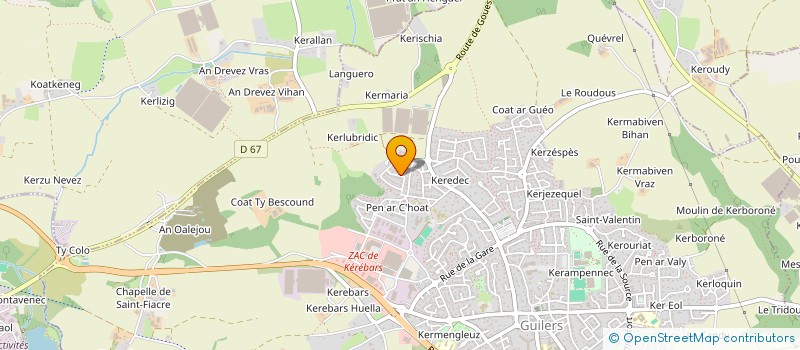 localisation de l'entreprise JL ELEC 29  GUILERS