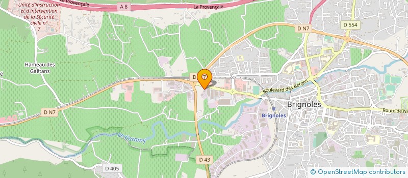 localisation de l'entreprise JL OTTAVIANI SA à BRIGNOLES