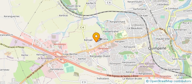 localisation de l'entreprise JL TEIXEIRA  QUIMPERLE