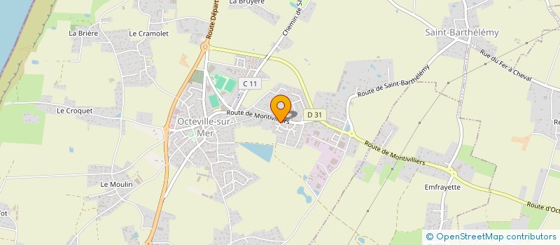 localisation de l'entreprise JLCM  OCTEVILLE-SUR-MER