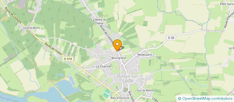 localisation de l'entreprise JLCNDT à OUROUX-SUR-SAONE