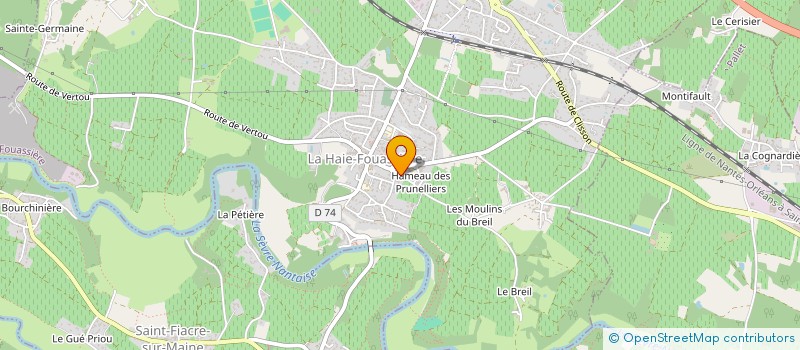 localisation de l'entreprise JLD SERVICES à LA HAIE-FOUASSIERE