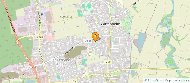 localisation de l'entreprise JLF  WITTENHEIM