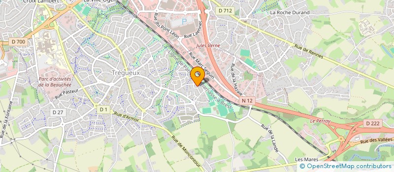 localisation de l'entreprise JLF BATIM  TREGUEUX