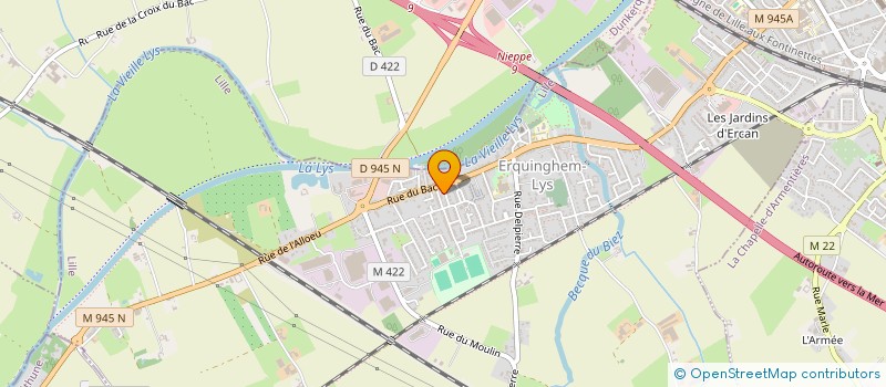 localisation de l'entreprise JLF COMPAGNIE  ERQUINGHEM-LYS