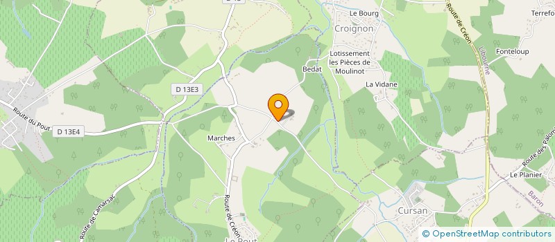 localisation de l'entreprise JLF CREON  CREON