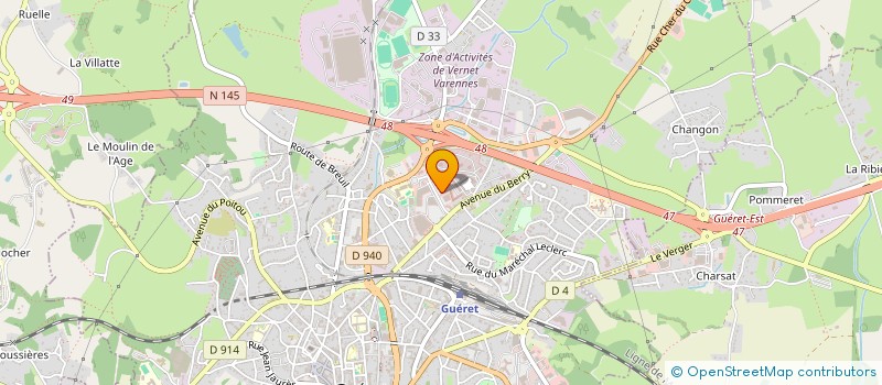 localisation de l'entreprise JLF INVESTISSEMENTS à GUERET