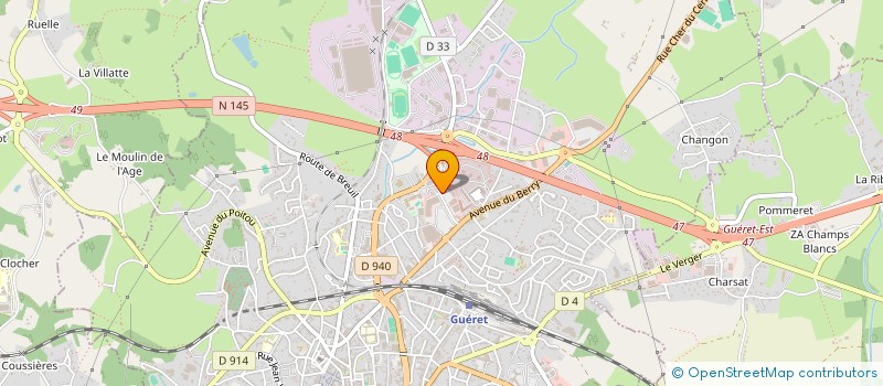 localisation de l'entreprise JLF SURGELES à GUERET