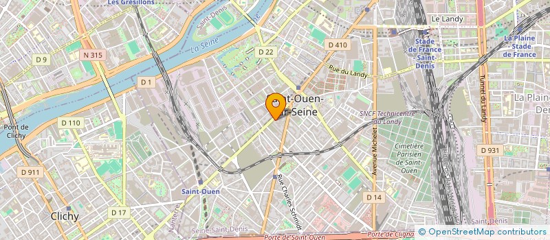 localisation de l'entreprise JLF TRANSPORTS à SAINT-OUEN-SUR-SEINE