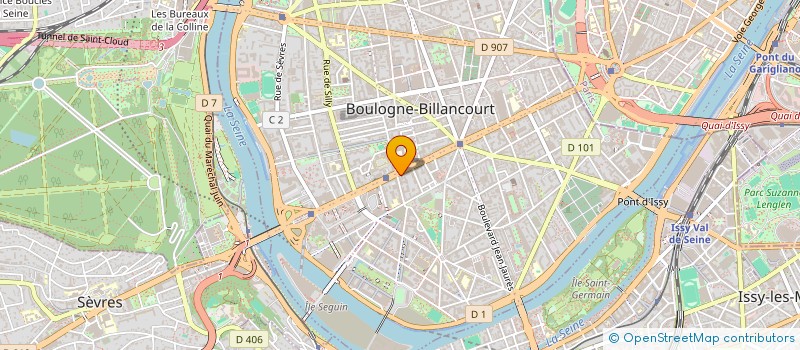 localisation de l'entreprise JLG CONSEIL à BOULOGNE-BILLANCOURT