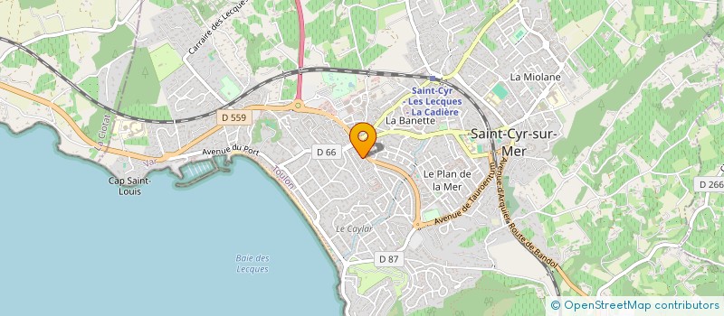 localisation de l'entreprise JLG ESTATE à SAINT-CYR-SUR-MER