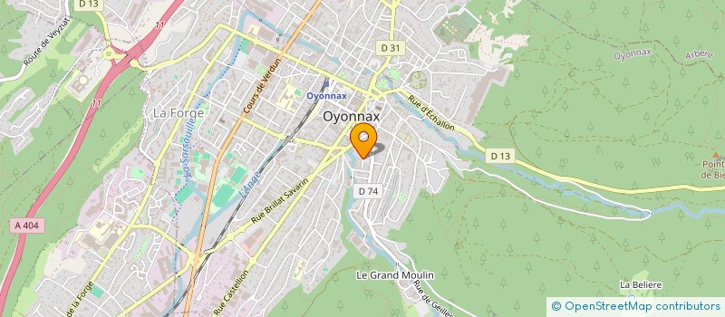 localisation de l'entreprise JLGIMMO à OYONNAX
