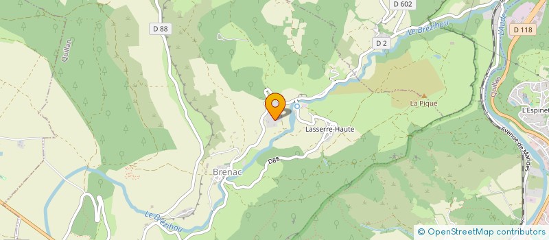 localisation de l'entreprise JLJC. à QUILLAN