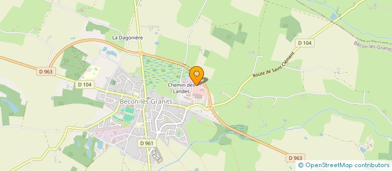 localisation de l'entreprise JLJCK à BECON-LES-GRANITS