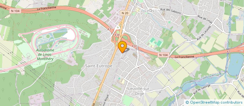 localisation de l'entreprise JLM AUTO à LINAS