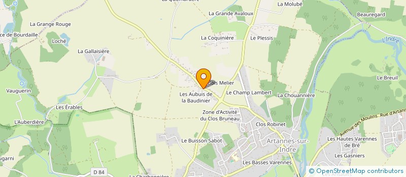 localisation de l'entreprise JLN PRO  ARTANNES-SUR-INDRE
