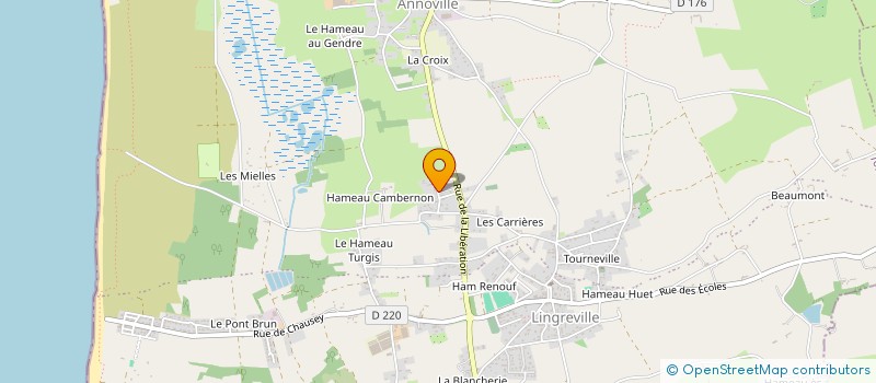 localisation de l'entreprise JLO  TOURNEVILLE-SUR-MER