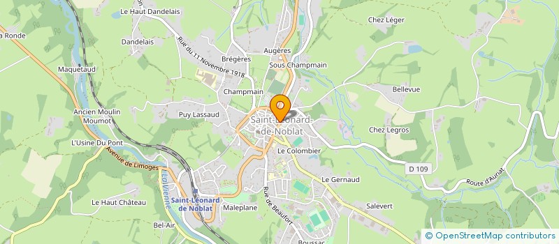 localisation de l'entreprise JLP  SAINT-LEONARD-DE-NOBLAT