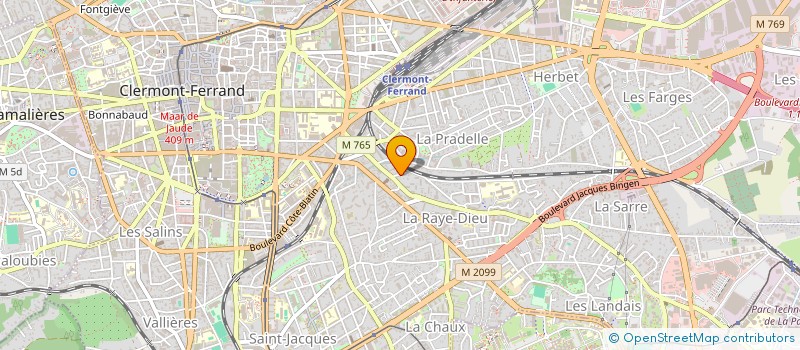 localisation de l'entreprise JLP  CLERMONT-FERRAND