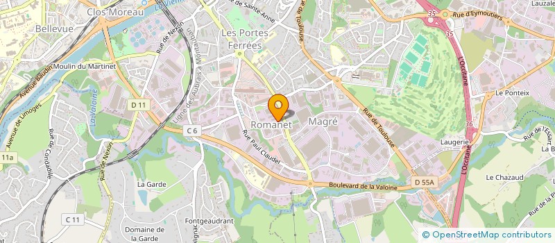 localisation de l'entreprise JLP DEVELOPPEMENT à LIMOGES