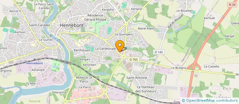 localisation de l'entreprise JLS  HENNEBONT