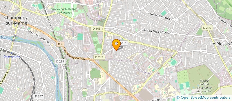 localisation de l'entreprise JLV BATIMENT à CHAMPIGNY-SUR-MARNE