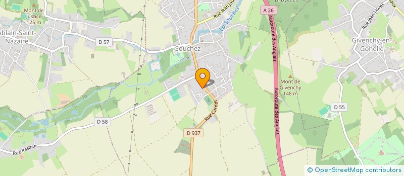 localisation de l'entreprise JLV SOUCHEZ  SOUCHEZ