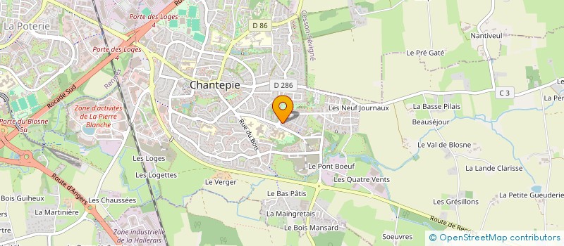 localisation de l'entreprise JLX PHENIX  CHANTEPIE