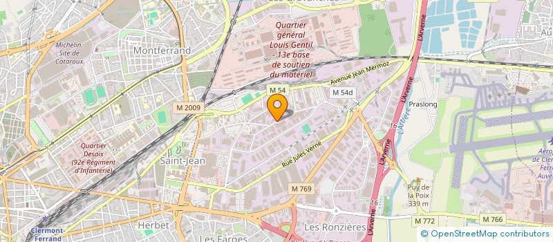 localisation de l'entreprise JM 10  CLERMONT-FERRAND