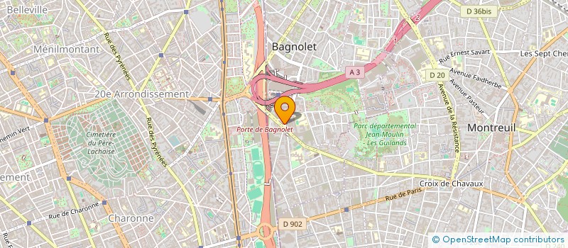 localisation de l'entreprise JM à BAGNOLET